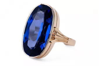 Original vintage din aur roz de 14k Safir Inel Vintage bijuterii vrc113r